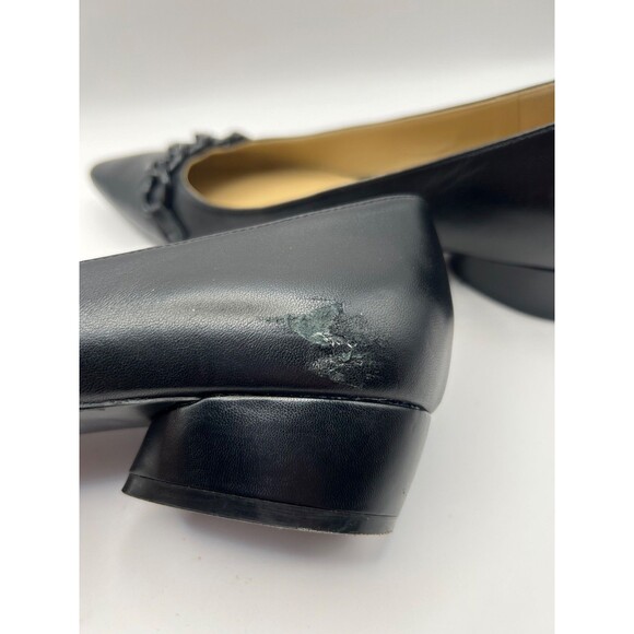 Naturalizer Becca Women's Chain Pumps Leather Black Matte Size 8 WIDE - Picture 5 of 9